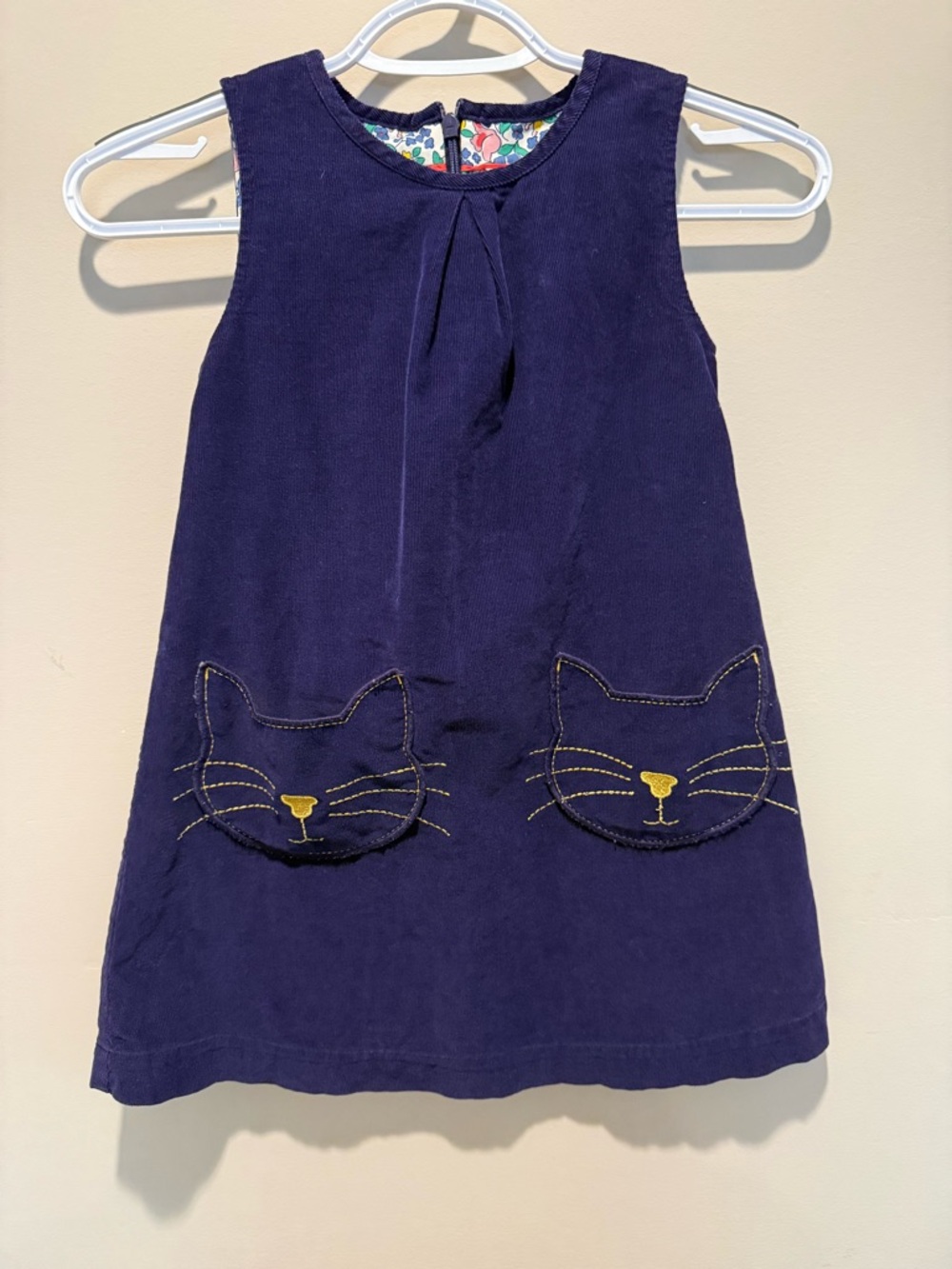 Mini Boden Corduroy Cat Jumper Dress